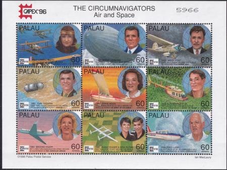 US 390 Trust Territories Palau NH VF Capex '96 Air & Space M/S