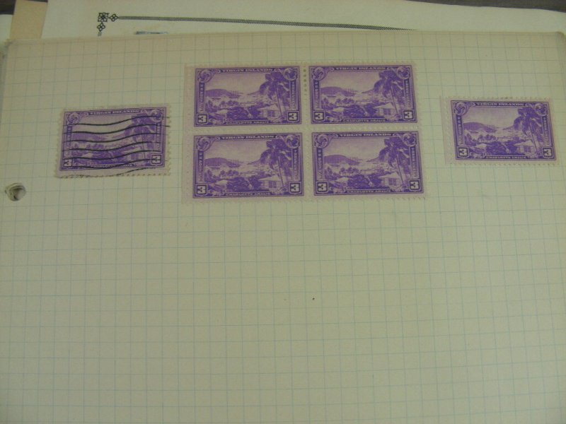 US, 100s of Stamps & a few Covers  mostly hinged on pages