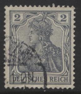 GERMANY. -Scott 65C- Definitives -1902 -Used - Grey - Single 2pf Stamp1