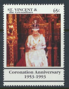 St Vincent & Grenadines Sc# 1537 MNH 40th Coronation Anniv see details