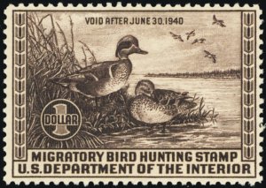 RW6, Mint VF+ NH $1 Duck Stamp - Stuart Katz