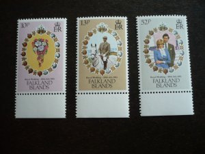 Stamps - Falkland Islands - Scott# 324-326 - Mint Never Hinged Set of 3 Stamps