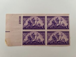 us Scott 898 Coronado Plate Block of 4 MNH with problem