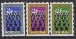 PORTUGAL SG1435/7 1971 MARTYRDOM OF BRAZIL MISSIONARIES MNH