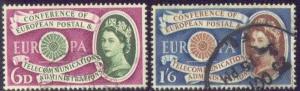 GREAT BRITAIN  377-78 USED 1960 CEPT (EUROPA) CD3