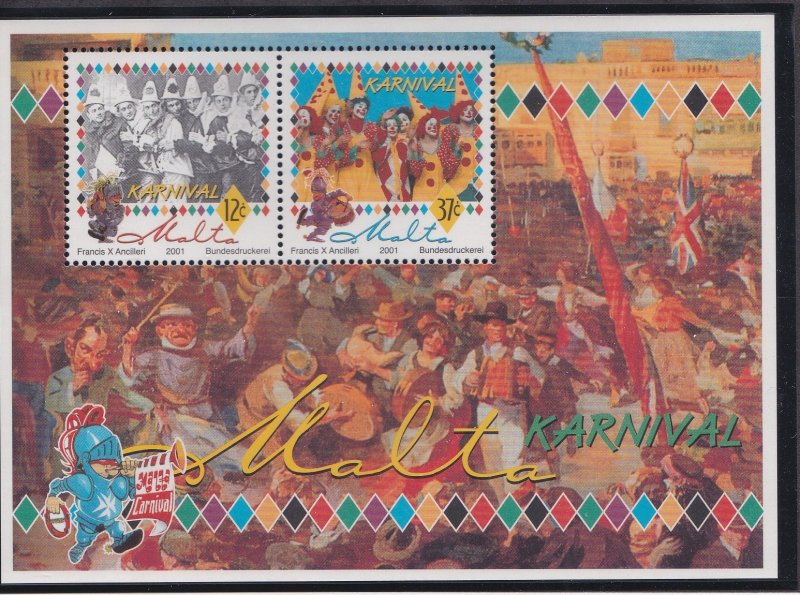 Malta # 1041, Carnival , Souvenir Sheet, Mint NH, 1/2 Cat..