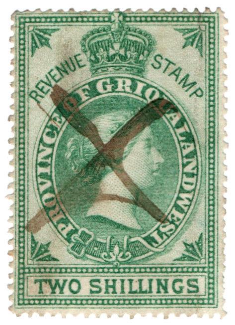 (I.B) Griqualand West Revenue : Duty Stamp 2/-