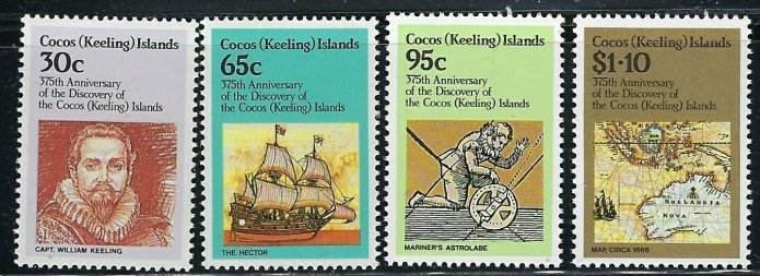 Cocos Is 115-18 MNH 1984 set (fe5616)