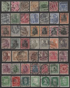 GERMANY AND BAVARIA - INTERESTING GROUP OF USED STAMPS - H-1