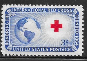 USA 1016: 3c International Red Cross, MNH, VF