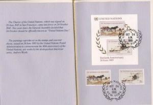 UN #447/9 40th ANNIVERSARY PRESENTATION FOLDER