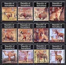 Somaliland 1998 Indigenous Animals perf set of 12 values ...