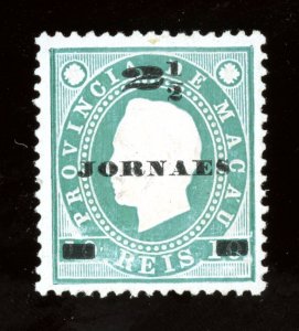 1893 Macao Scott #P3 Newspaper Stamp King Luiz MNH/NGAI