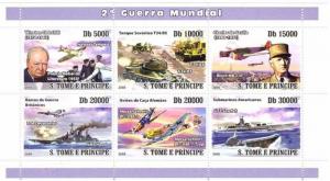 SAO TOME E PRINCIPE 2008 SHEET CHURCHILL DE GAULLE SECOND WORLD WAR WWII st8305a