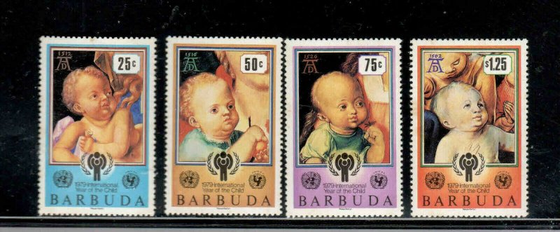 BARBUDA #409-412  1976 INTERNATIONAL YEARD OF THE CHILD     MINT VF NH  O.G