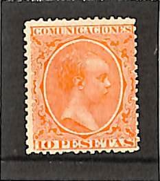 Spain 1889, 10pta, unused, Stamp out of set, Unused (hinged)