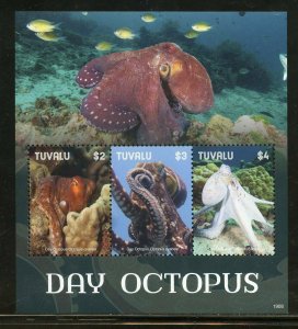 TUVALU 2019 DAY OCTOPUS SHEET II  MINT NH