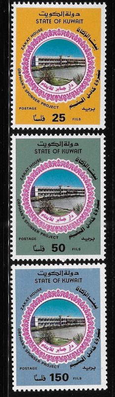 Kuwait 1989 Zakat House Orphan Sponsorship program Sc 1123-1125 MNH A1282