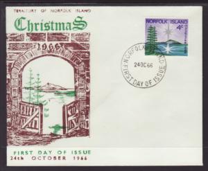 Norfolk Island 99 Christmas 1966 U/A FDC