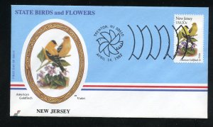 US 1982 State: New Jersey Eastern Goldfinch Violet UA Spectrum cachet FDC