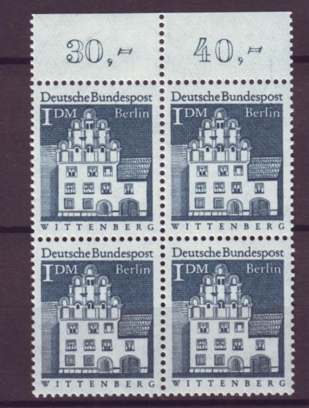 J20709 Jlstamps 1966-9 berlin germany blk/4 mnh #9n247 buildings