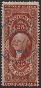 United States Revenue Stamp R47c SON Blue HS Cancel