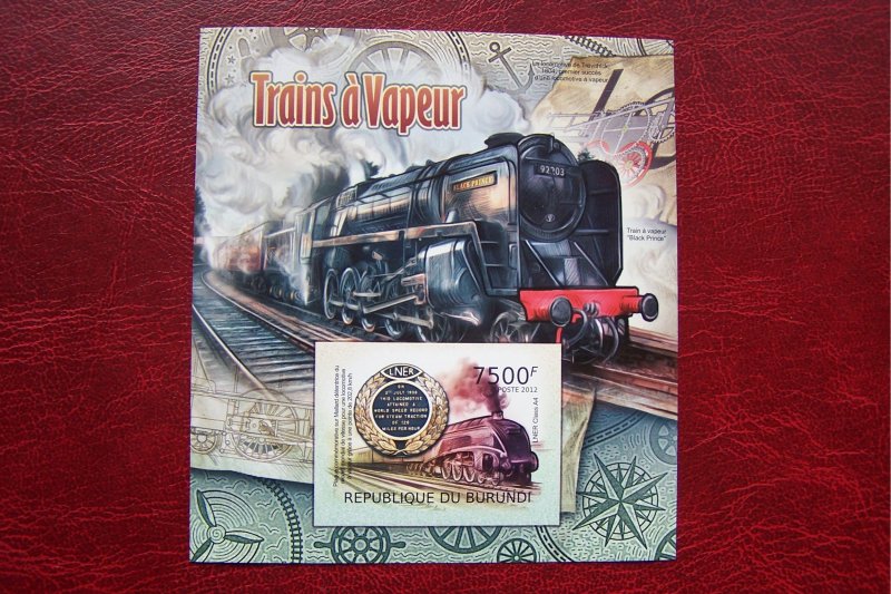 Burundi 2012 Topical Trains and Locomotives Imperf