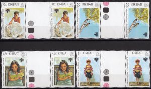 Kiribati 1979 Sc#345/348  Year of the Child 1979 (UNICEF) Gutter-Pairs MNH