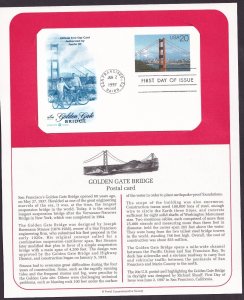 Scott #UX282-UX283 Golden Gate Postal Commemorative Society Cards Artcraft FDC