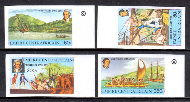 Central African Republic - Scott #341-344 - MNH - Imperf proofs - SCV $9.00