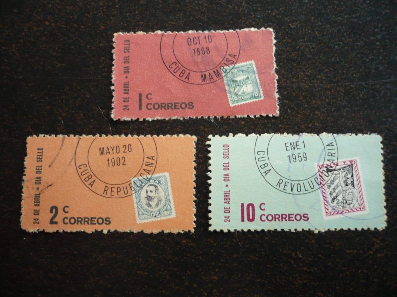 Stamps - Cuba - Scott# 670-672 - Used Set of 3 Stamps