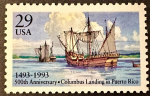 US # 2805 Columbus Landing  29c 1993 Mint NH