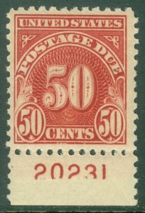 EDW1949SELL : USA 1930 Scott #J76 Very Fine, Mint OG Plate # single. Cat $175.00 