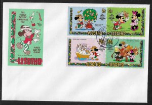Lesotho #381-8 Used Set of 2 First Day Covers - Disney