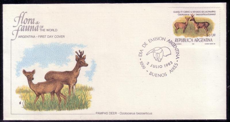 Argentina FDC SC# 1419 Pampas Deer L96