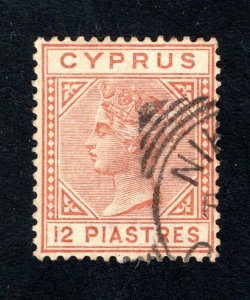 Cyprus, SC# 25,   F/VF, Used, Die A,  CV $45.00  .......1580026