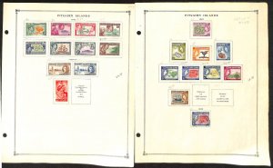 Pitcairn Islands Stamp Collection on 14 Scott International Pages 1940-1976