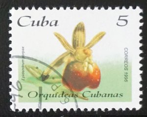 CUBA Sc# 3681A  ORCHIDS flowers 5c  1996  used cto