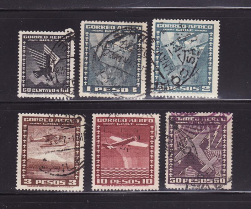 Chile Airmail Stamps, 1934-1936