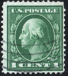 SC#405 1¢ Washington Single (1912) Used