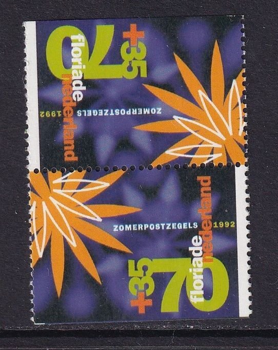 Netherlands  #B664b MNH 1992 combination from booklet PB45 70+70c tete-beche