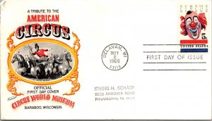 FDC 1966 SC#1309 Fleetwood Cachet - Delavan, Wi - Single - F77977