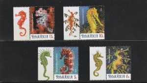 Romania STAMPS 2024 SEAHORSES MARINE LIFE CALUTI DE MARE MNH POST