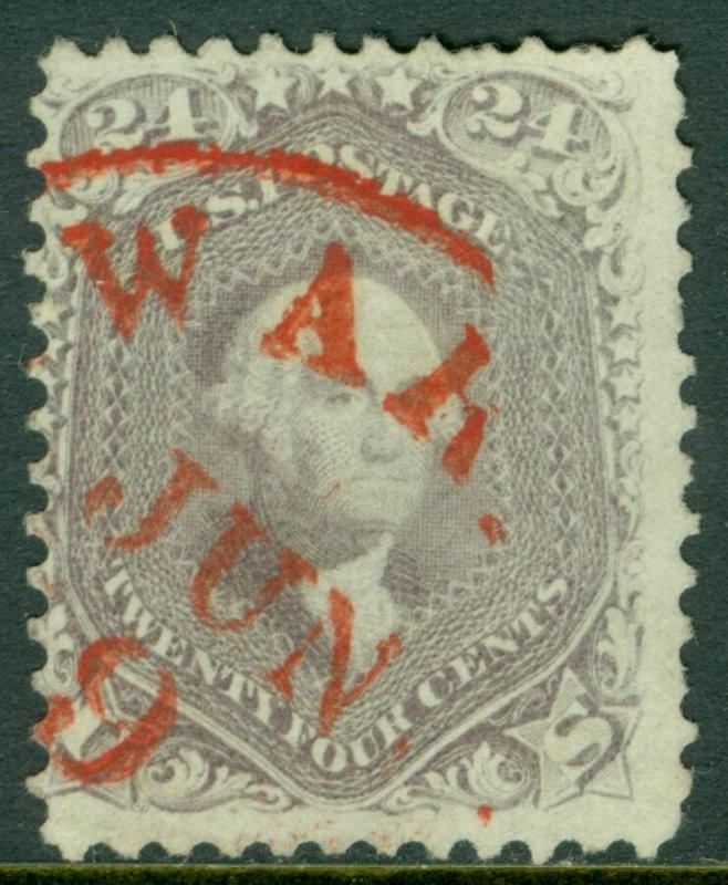 EDW1949SELL : USA 1862 Scott #70 Used. Beautiful Sound stamp. PSAG Cert Cat $340