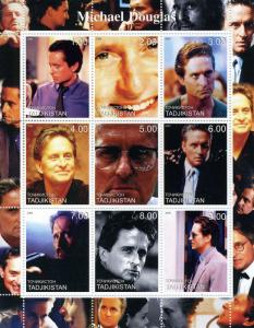 Tajikistan 2000 MICHAEL DOUGLAS American Actor Sheet Perforated Mint (NH)