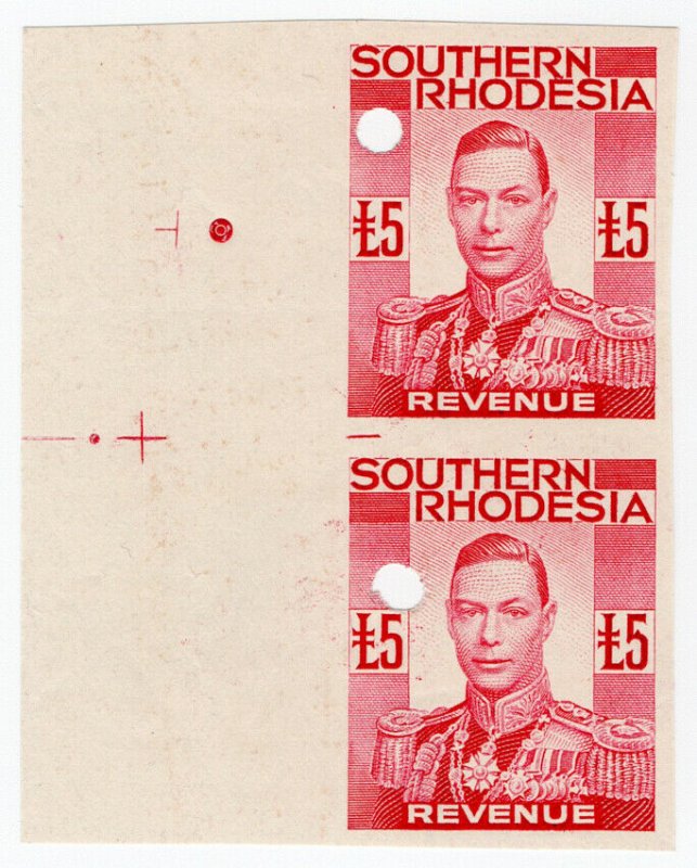 (I.B-BOB) Southern Rhodesia Revenue : Duty Stamp £5 (printer's proof)