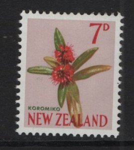 New Zealand  #390  MH  1967  Rata flower 7c