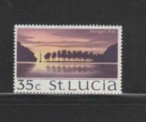 ST. LUCIA #270 1970 35c MARIGOT BAY MINT VF NH O.G