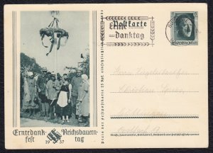 Nazi Germany (Third Reich) 1937 Harvest Festival - Day of Thanks Postal Card