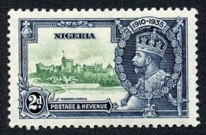 Nigeria SG31k 2d Silver jubilee variety Kite and Vertical log M/M (light toning